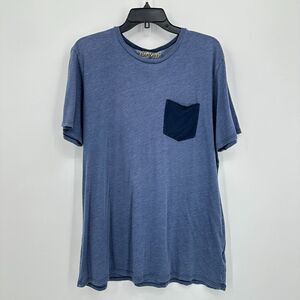 Groceries T-shirt Mens XL Blue Heather Minimalist Lightweight Basic Tee Boho‎